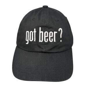 Got Beer? Slideback Hat Black One Size Adjustable Embroidered Decky
